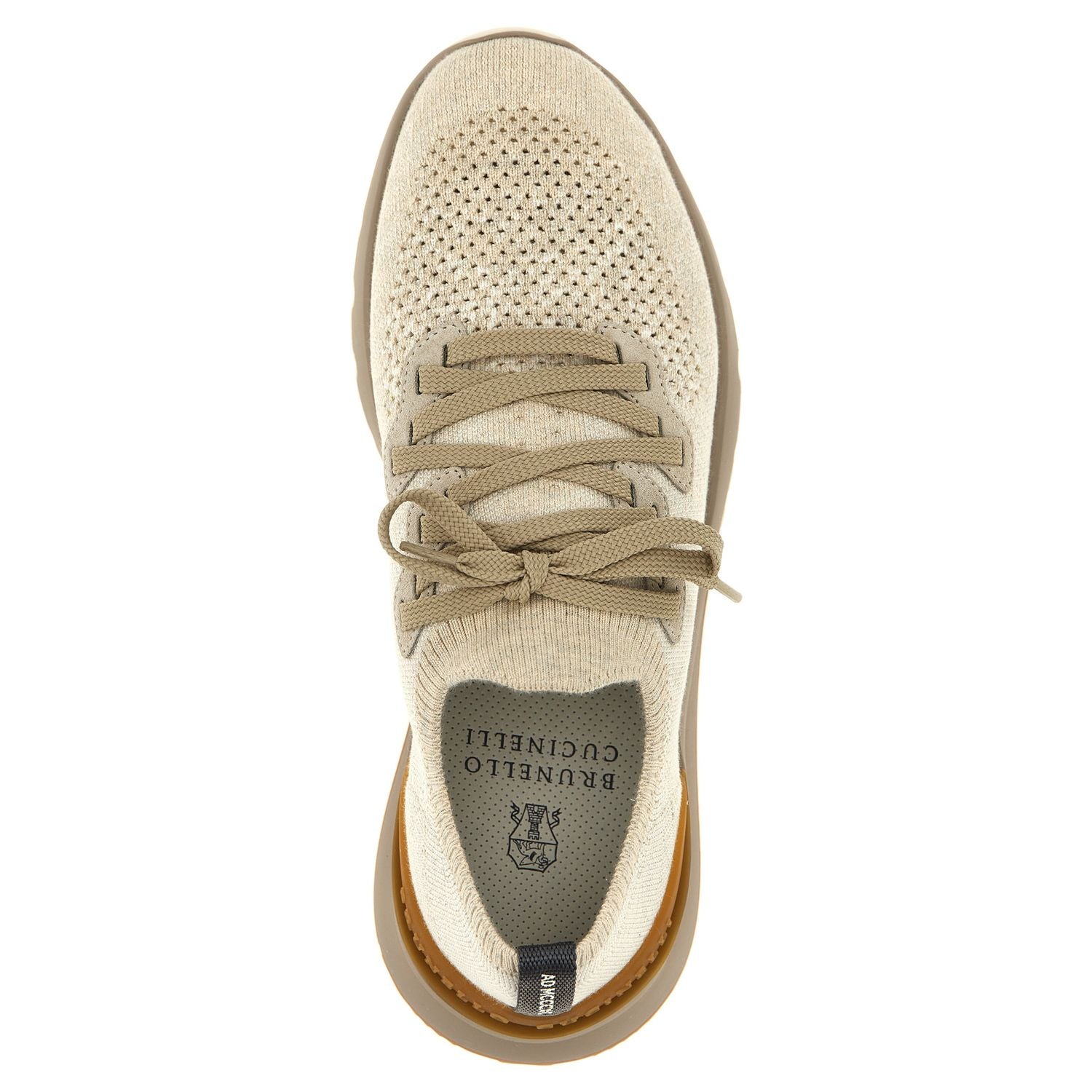 Brunello Cucinelli Beige Cotton Low Top Sneakers