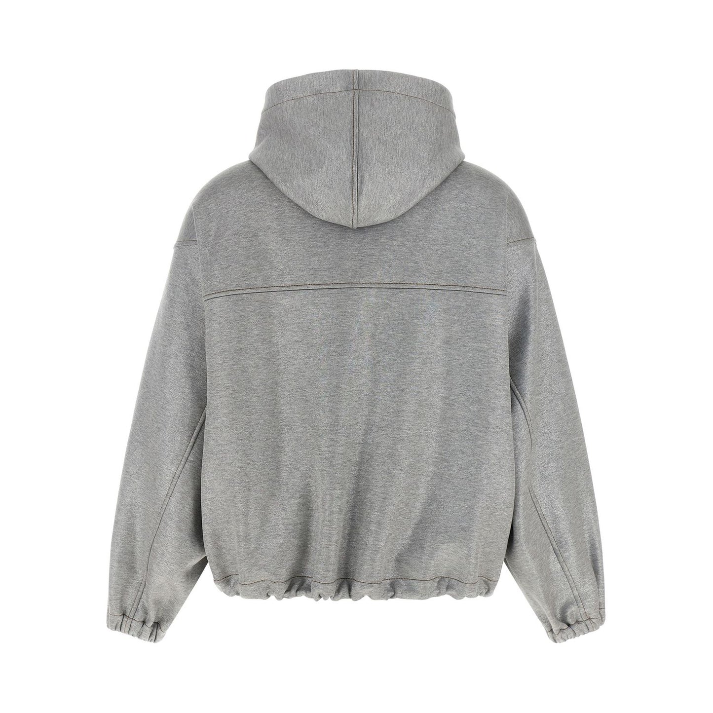 Brunello Cucinelli Silver Cotton Bomber