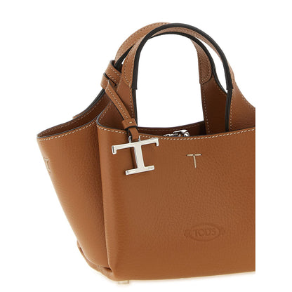 Tod's Brown Calfskin Handbag