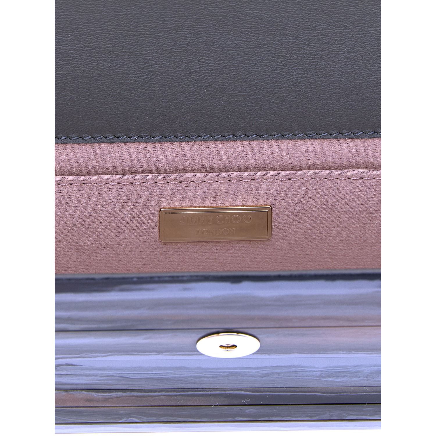 Jimmy Choo Gray Polyester Clutch Bag