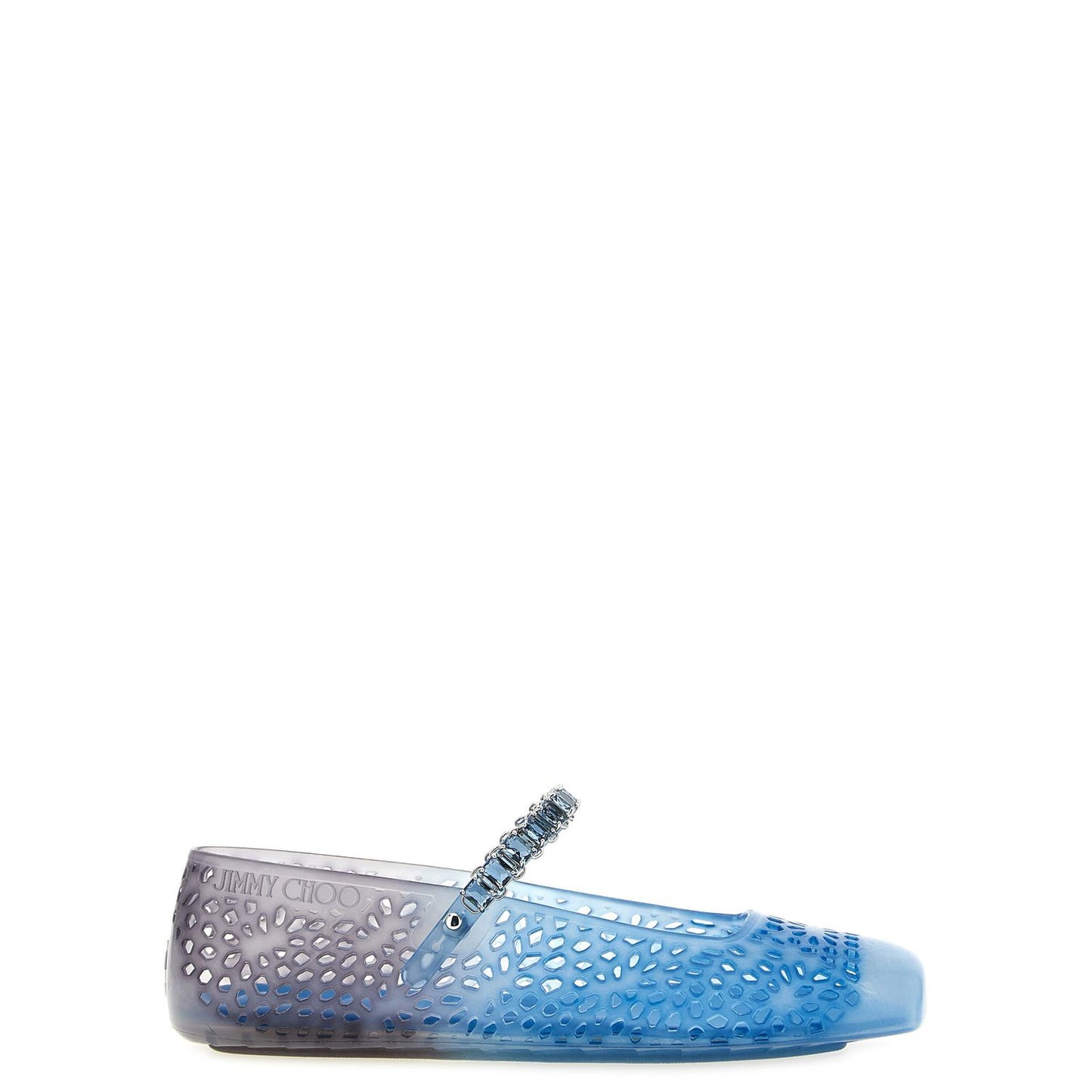 Jimmy Choo Blue Plastic Ballet Flats