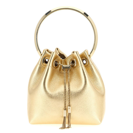 Jimmy Choo Gold Lamb Leather Handbag