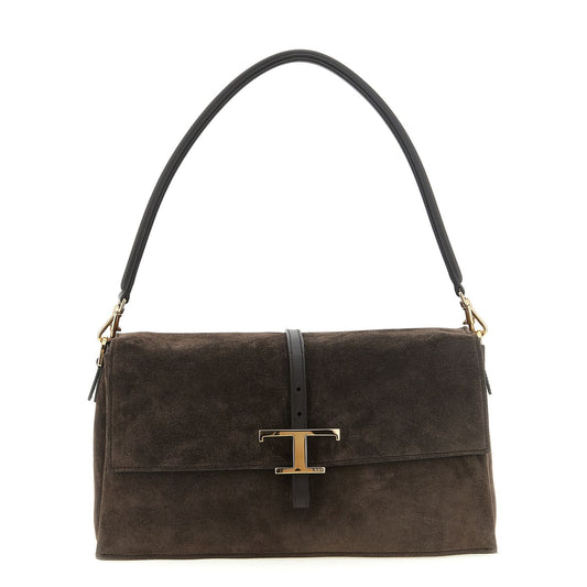 Tod's Brown Calfskin Shoulder Bag
