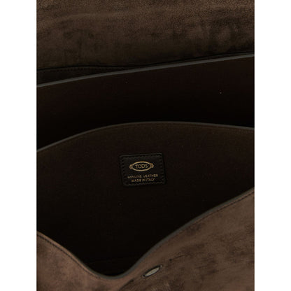 Tod's Brown Calfskin Shoulder Bag