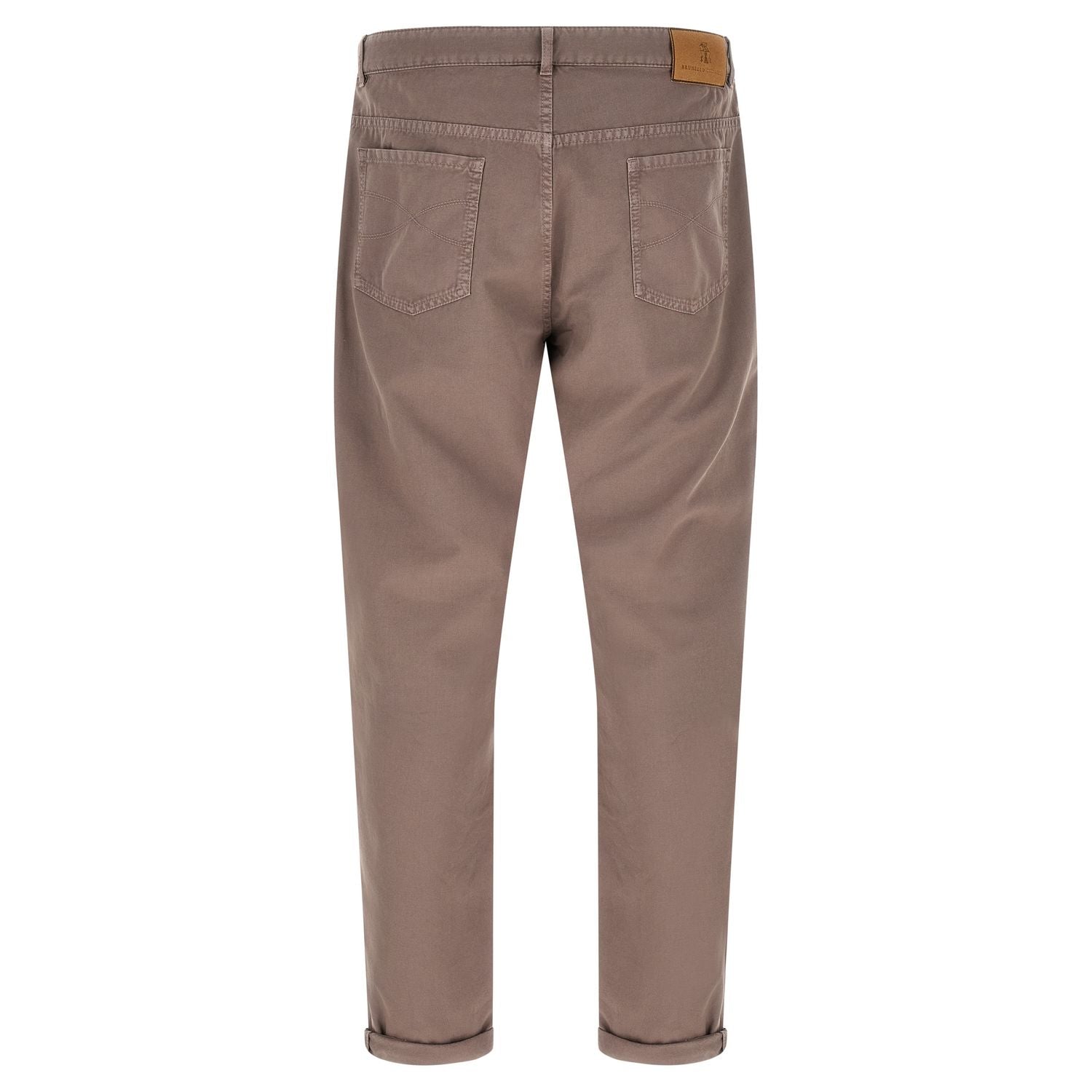 Brunello Cucinelli Brown Cotton Casual Pants