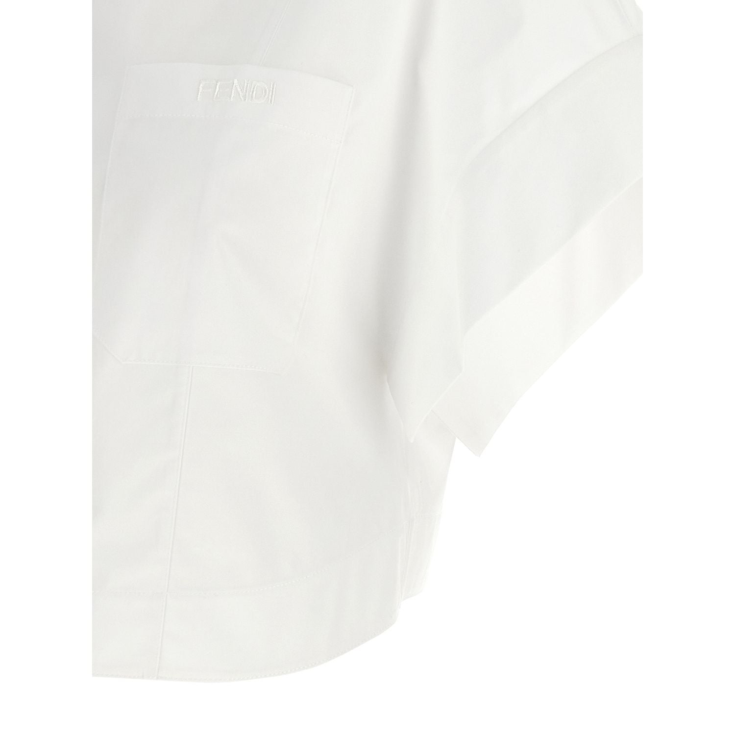 Fendi White Cotton Blouse