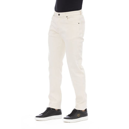 Peserico Bianco Cotton Men Pant