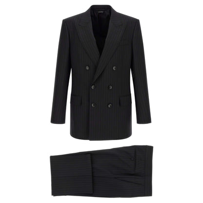 Tom Ford Black Wool Two-Piece Suit