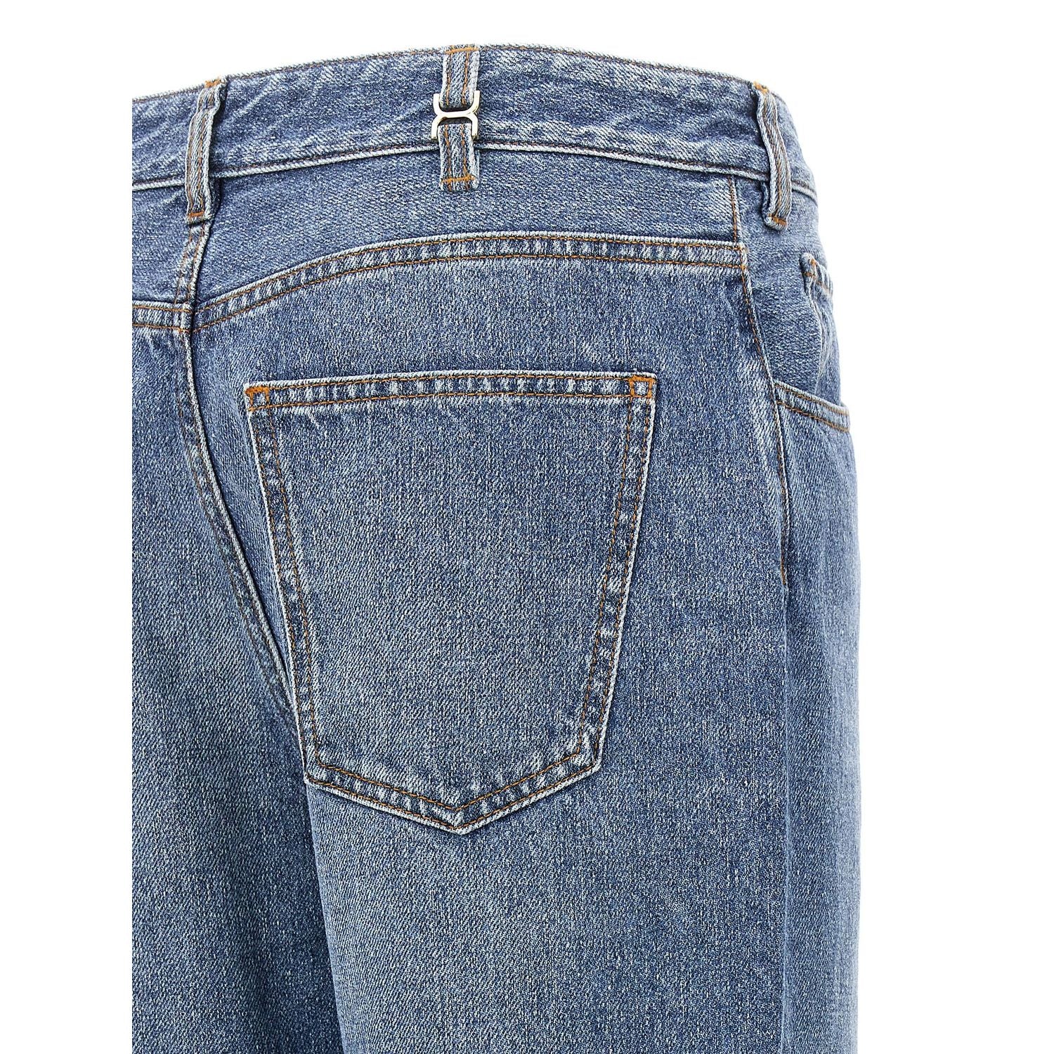 Chloé Blue Cotton High-Waisted Jean