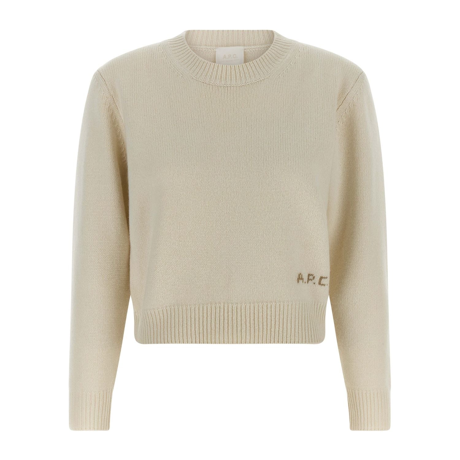 A.P.C. White Wool Cardigan