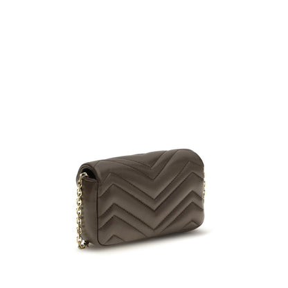Gucci Brown Leather The GG Marmont Shoulder Bag