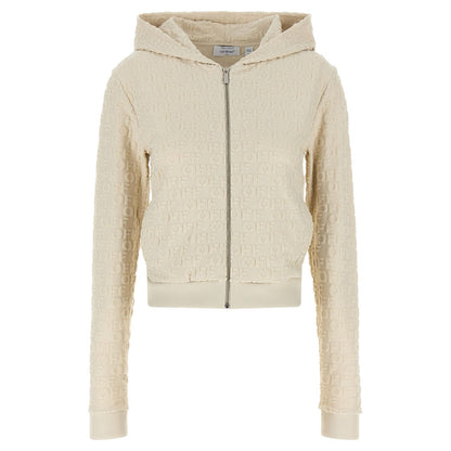Off-White Beige Cotton Sweatshirt