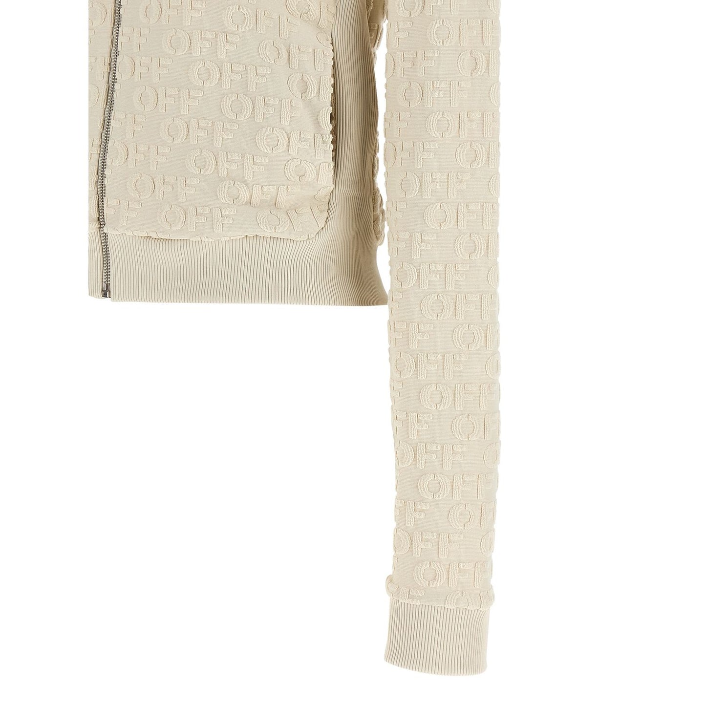 Off-White Beige Cotton Sweatshirt