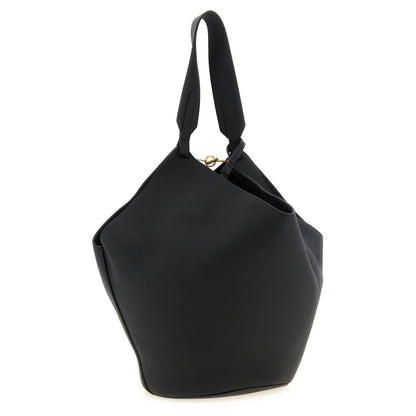 Khaite Black Calfskin Tote Bag