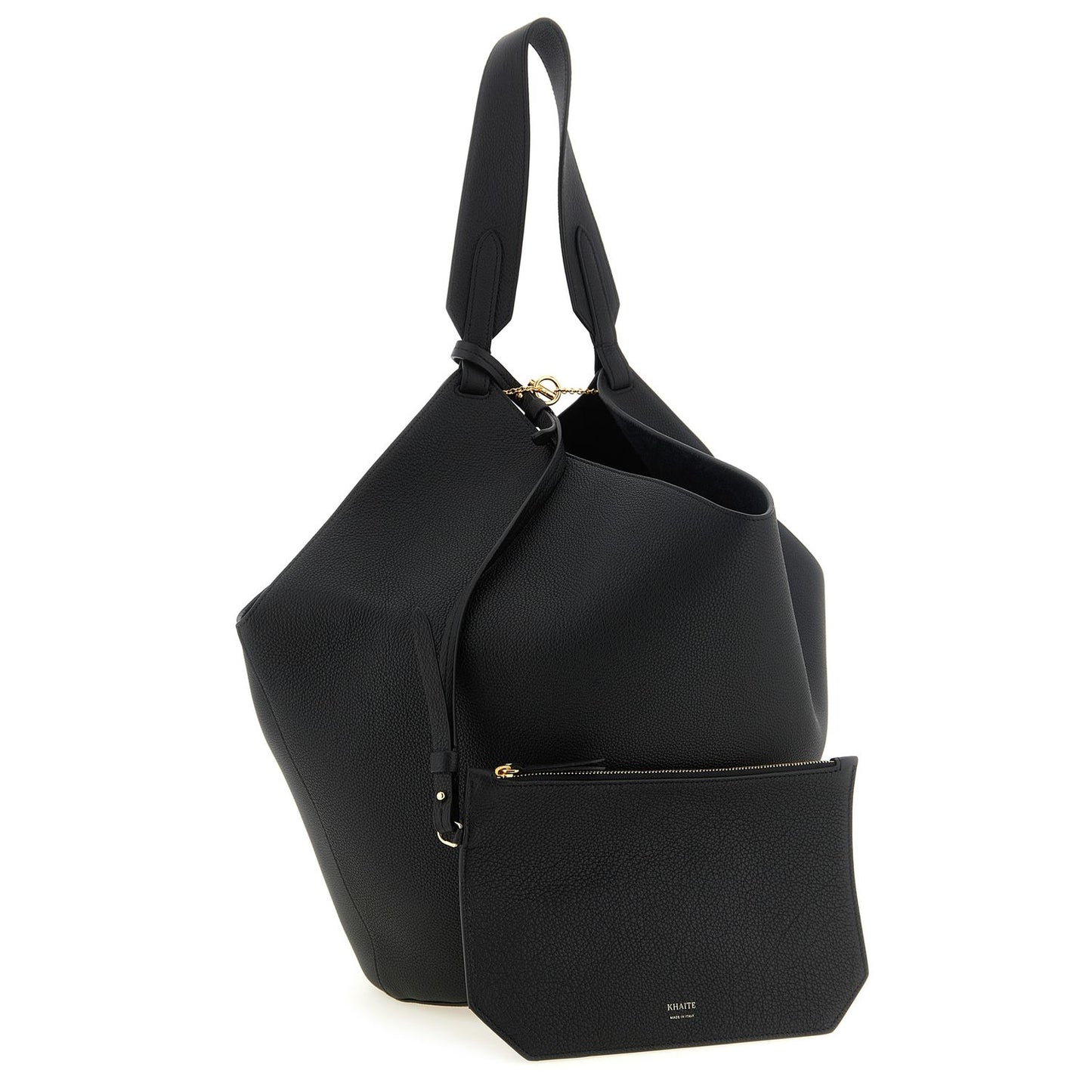 Khaite Black Calfskin Tote Bag