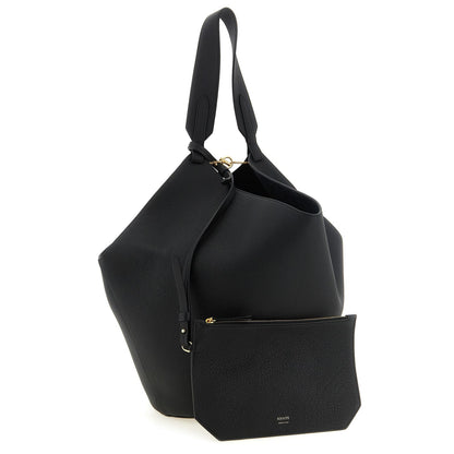 Khaite Black Calfskin Tote Bag