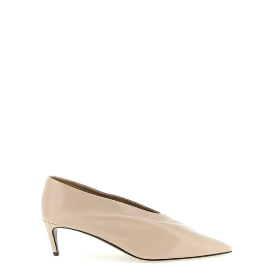 Khaite Beige Calfskin Mid Heel Pumps