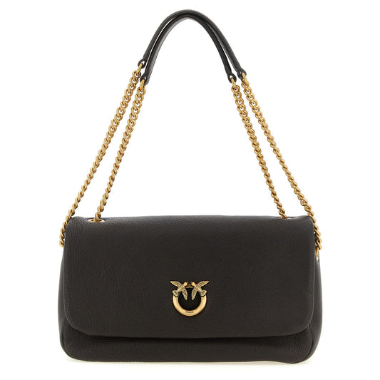 PINKO Brown Lamb Leather Shoulder Bag
