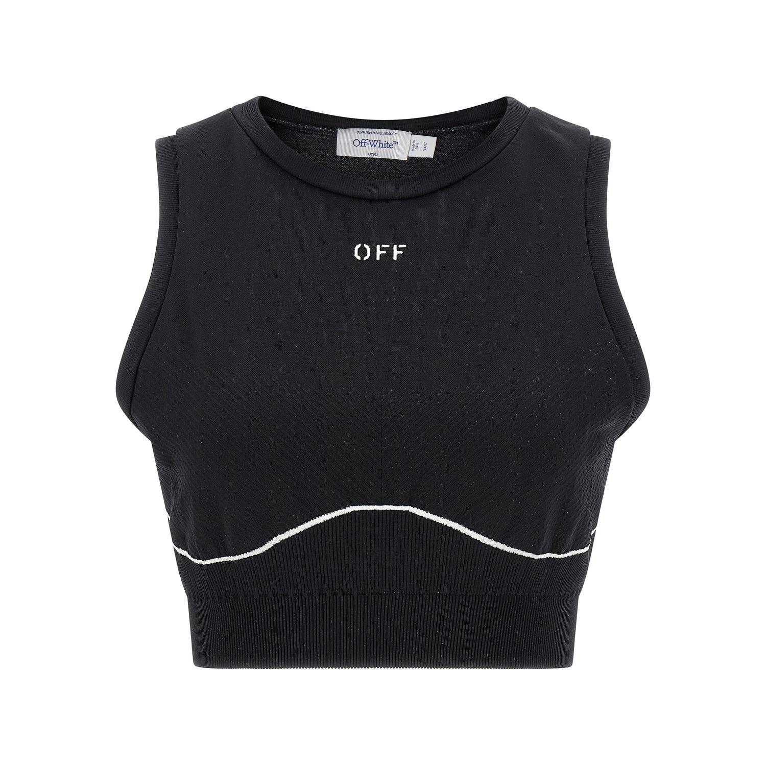 Off-White Black Polyamide Sport Bra