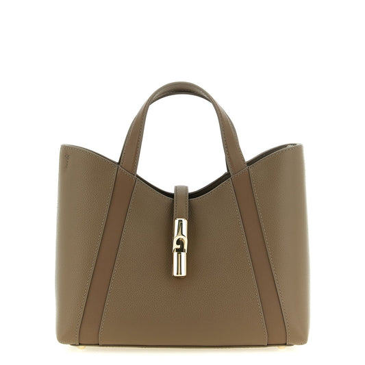Furla Gray Calfskin Tote Bag