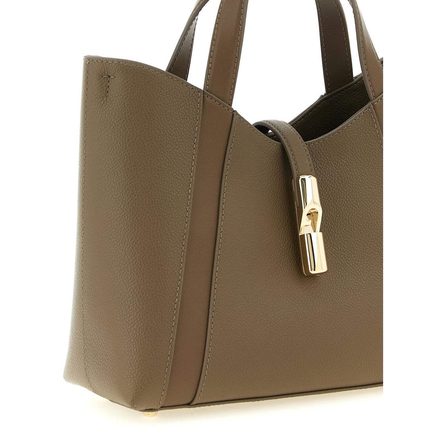 Furla Gray Calfskin Tote Bag