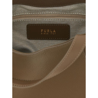Furla Gray Calfskin Tote Bag