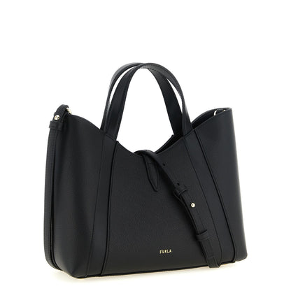 Furla Black Calfskin Tote Bag