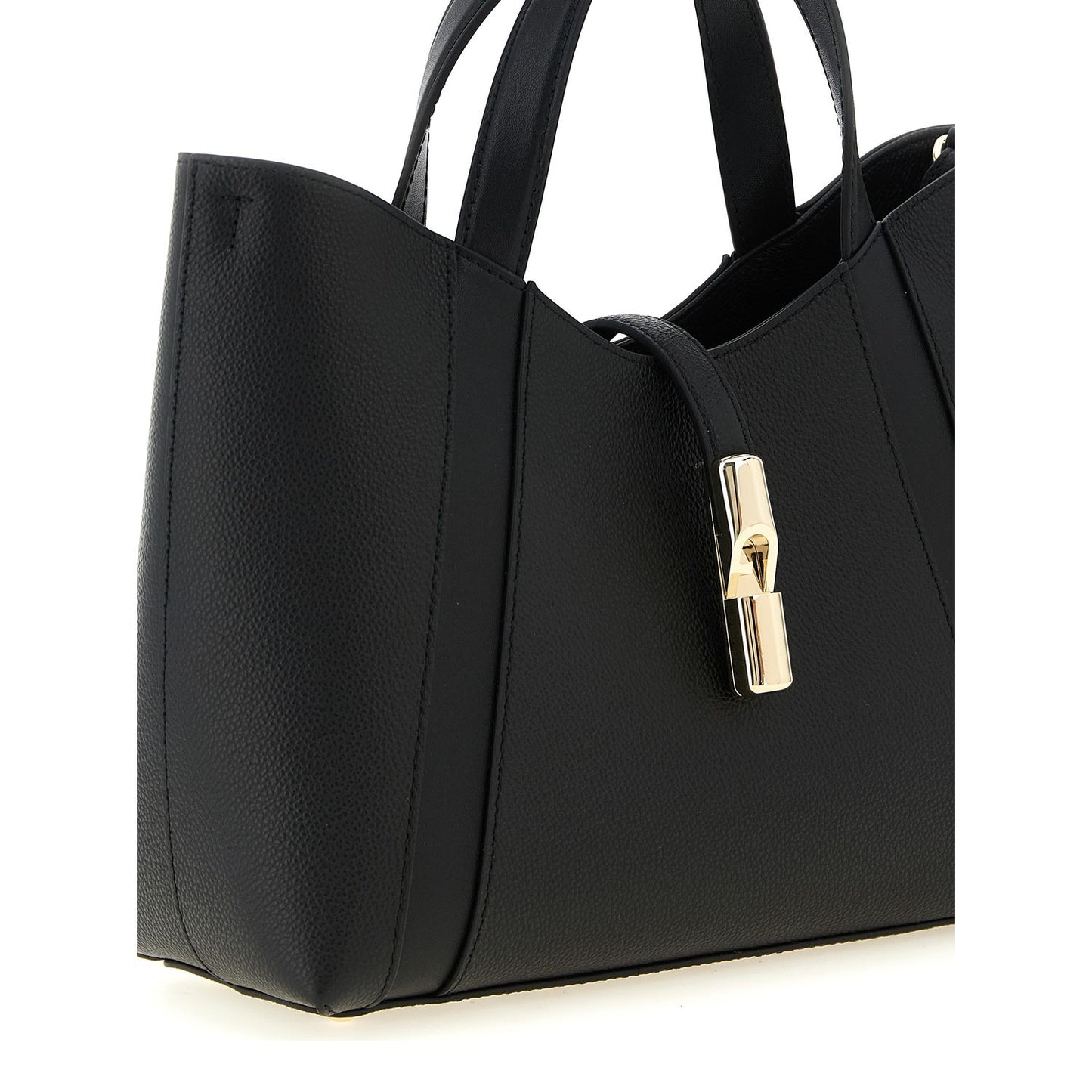 Furla Black Calfskin Tote Bag