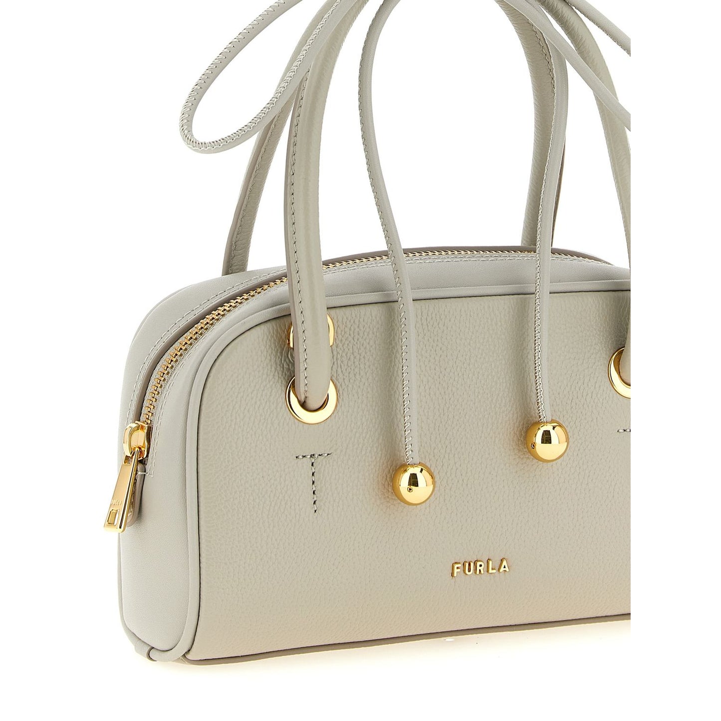 Furla Gray Calfskin Handbag