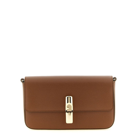 Furla Brown Calfskin Crossbody Bag