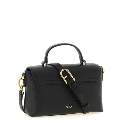 Furla Black Calfskin Handbag