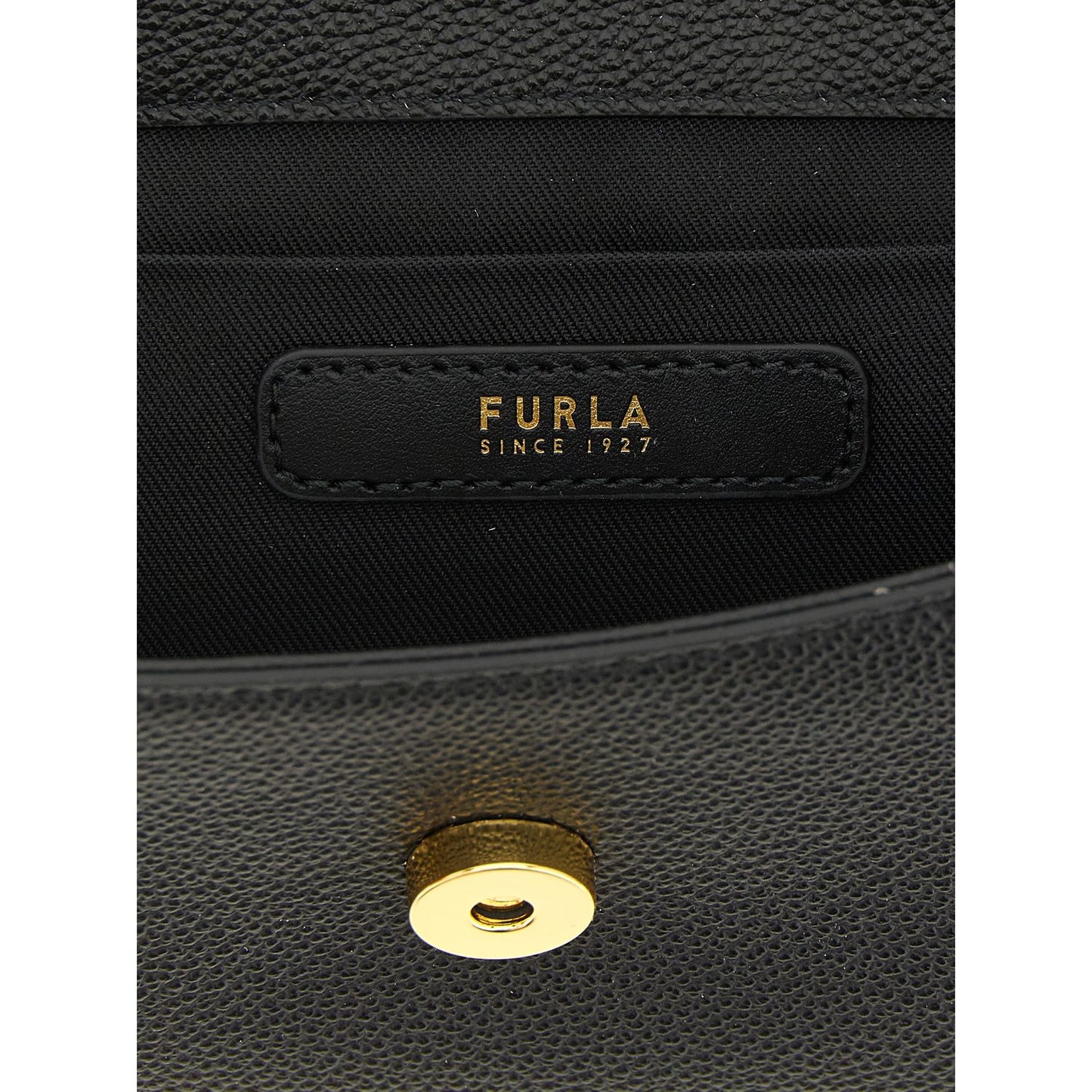 Furla Black Calfskin Handbag