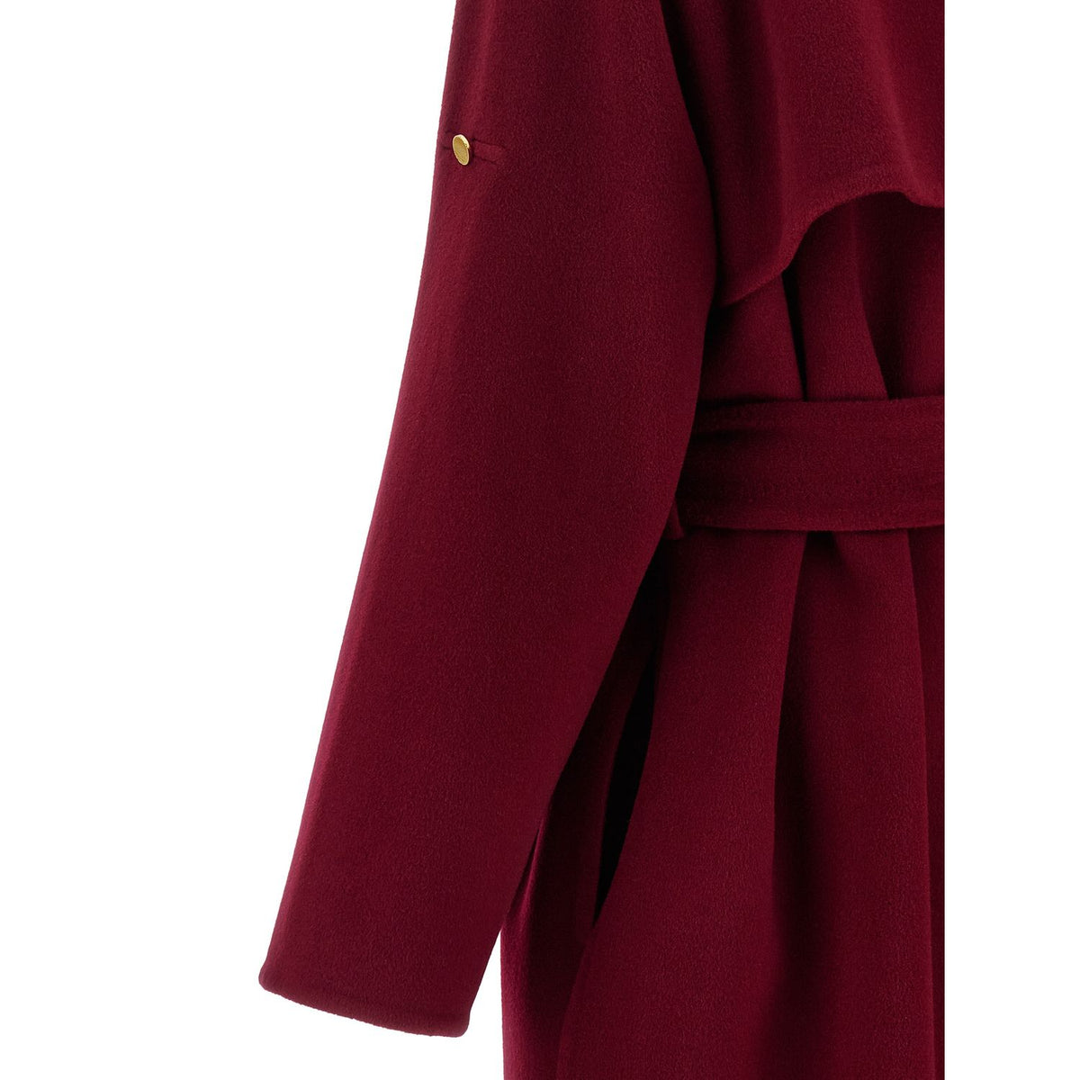 Alberta Ferretti Red Wool Coat