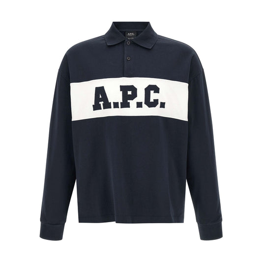 A.P.C. Blue Cotton Polo Shirt
