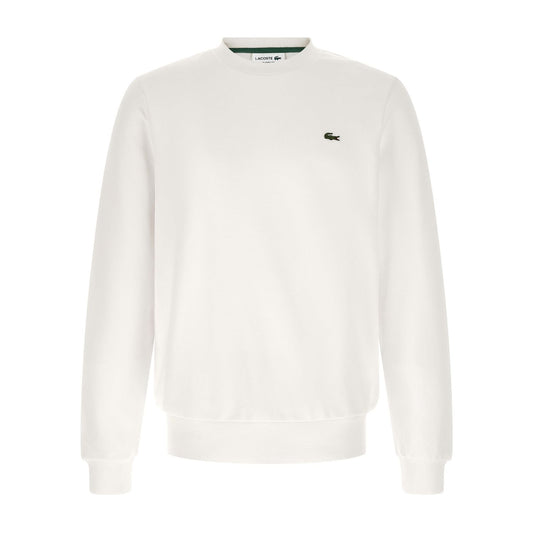 Lacoste White Cotton Sweatshirt