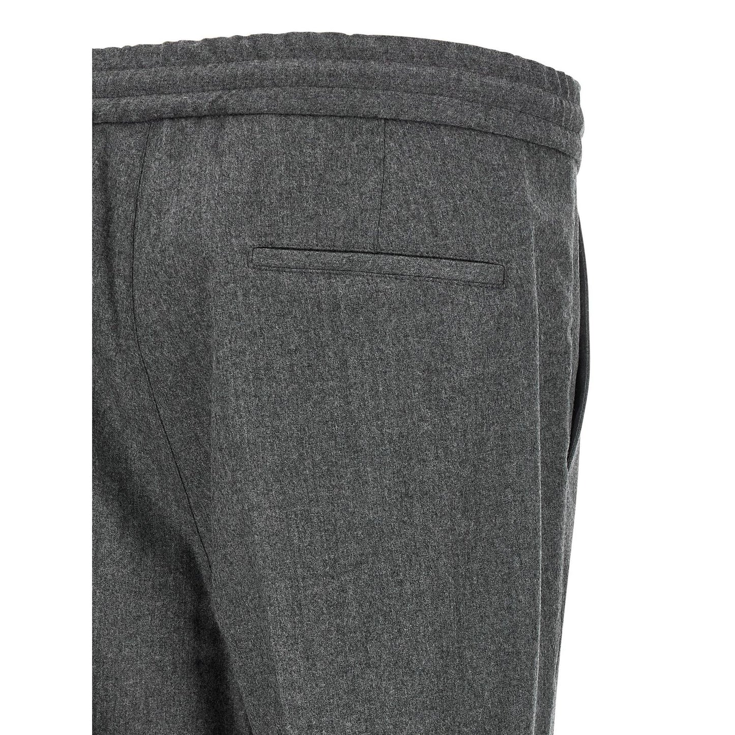 Brunello Cucinelli Gray Virgin Wool Casual Pants