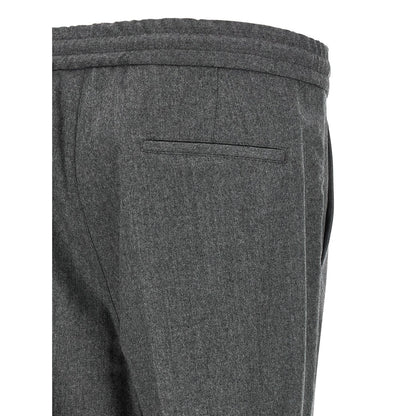 Brunello Cucinelli Gray Virgin Wool Casual Pants