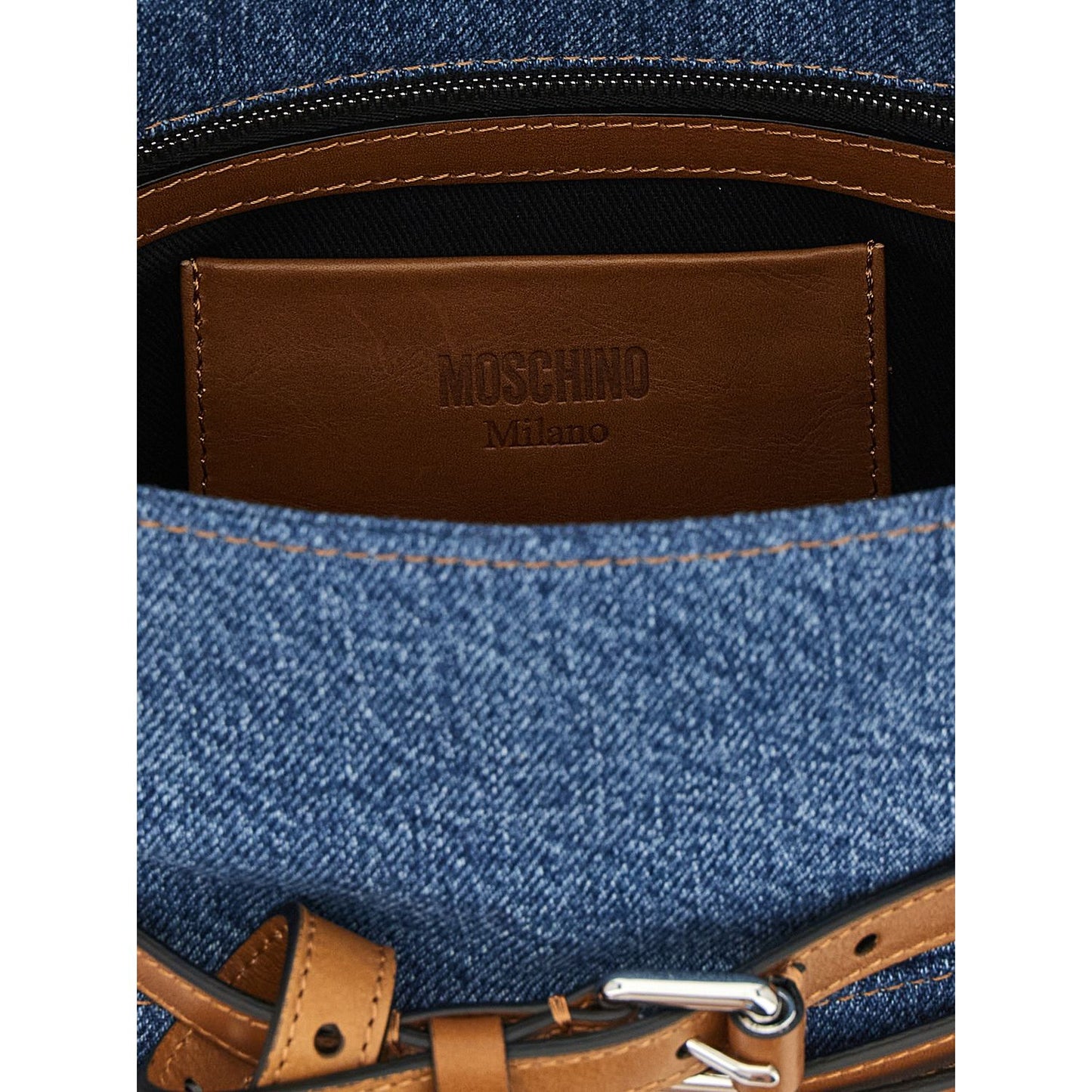 Moschino Blue Cotton Handbag