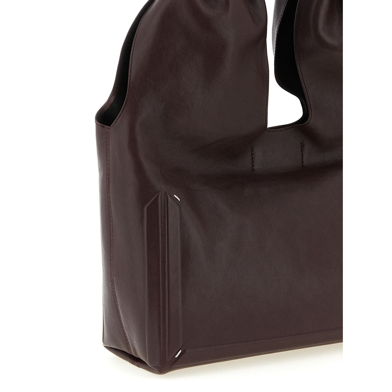 Maison Margiela Bordeaux Lamb Leather Shoulder Bag
