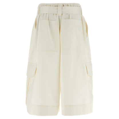 Zimmermann White Cotton Bermuda Shorts