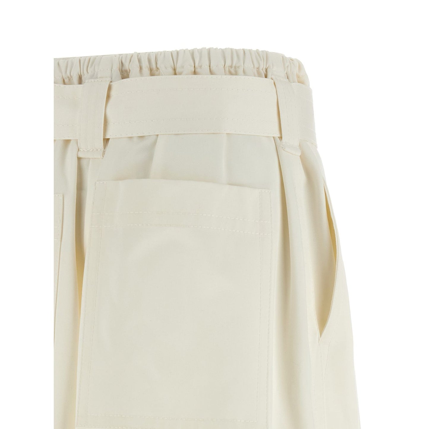 Zimmermann White Cotton Bermuda Shorts