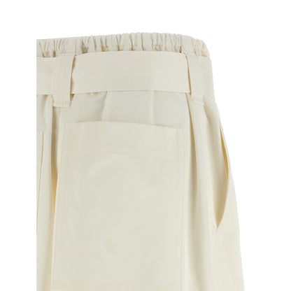 Zimmermann White Cotton Bermuda Shorts