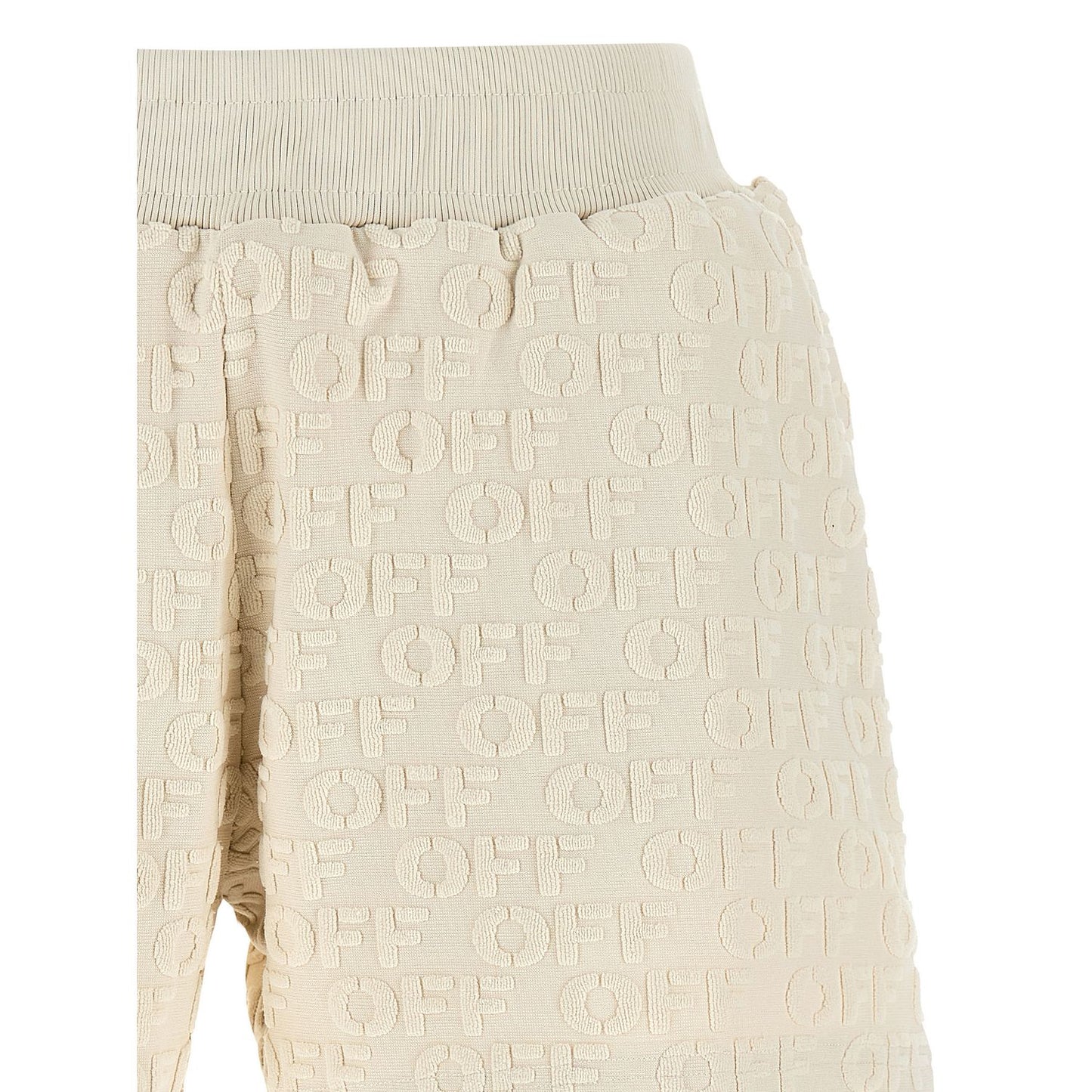 Off-White Beige Cotton Bermuda Shorts