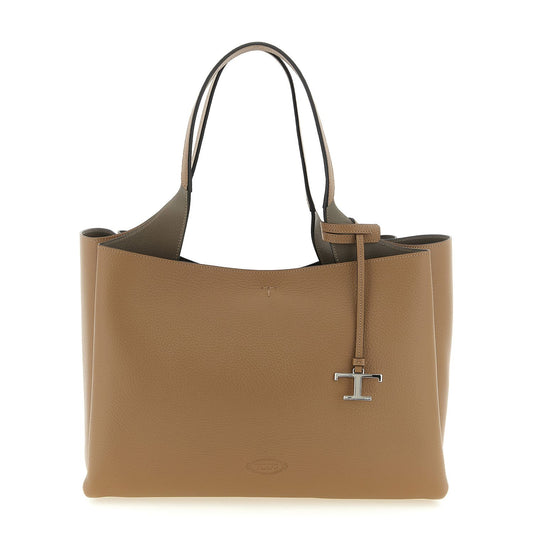 Tod's Brown Calfskin Tote Bag