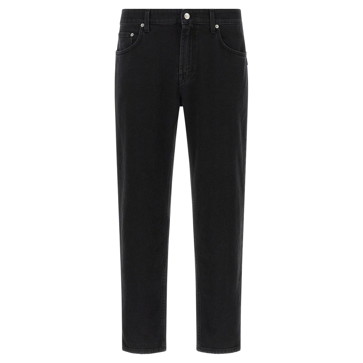 Department 5 Black Cotton Cropped Jeans