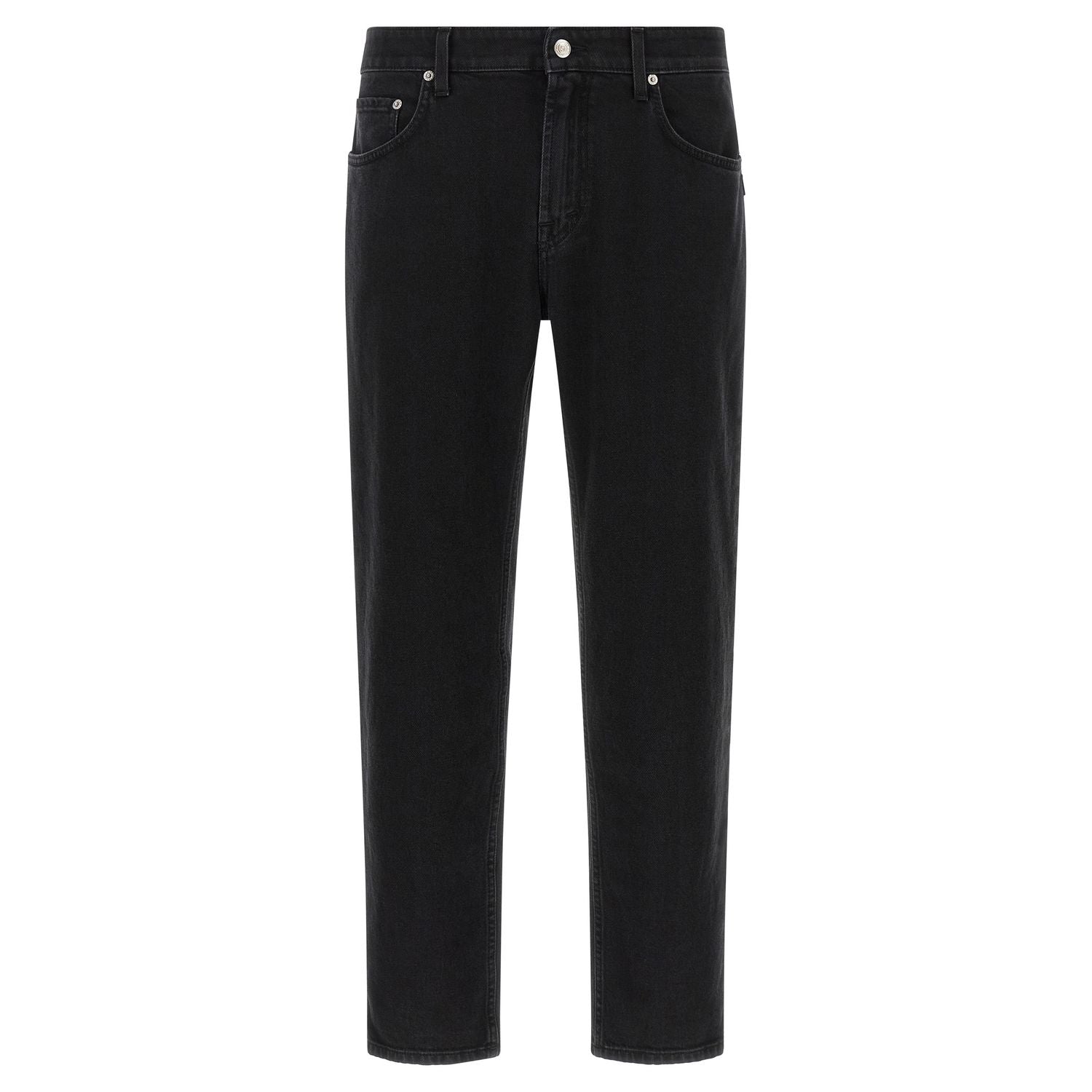 Department 5 Black Cotton Cropped Jeans