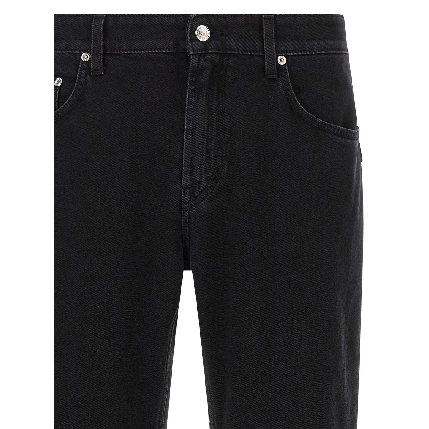 Department 5 Black Cotton Cropped Jeans