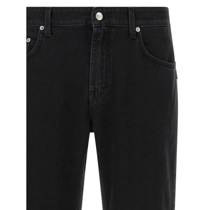 Department 5 Black Cotton Cropped Jeans