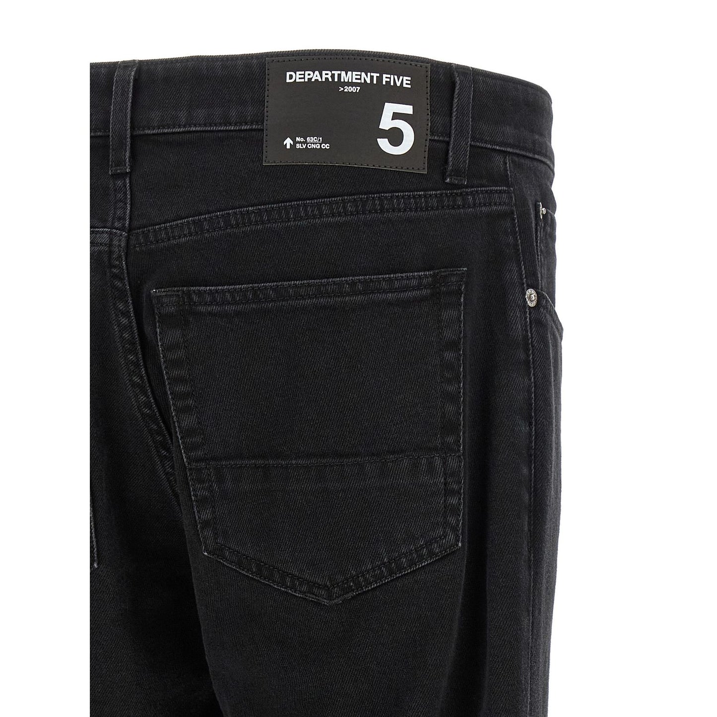 Department 5 Black Cotton Cropped Jeans