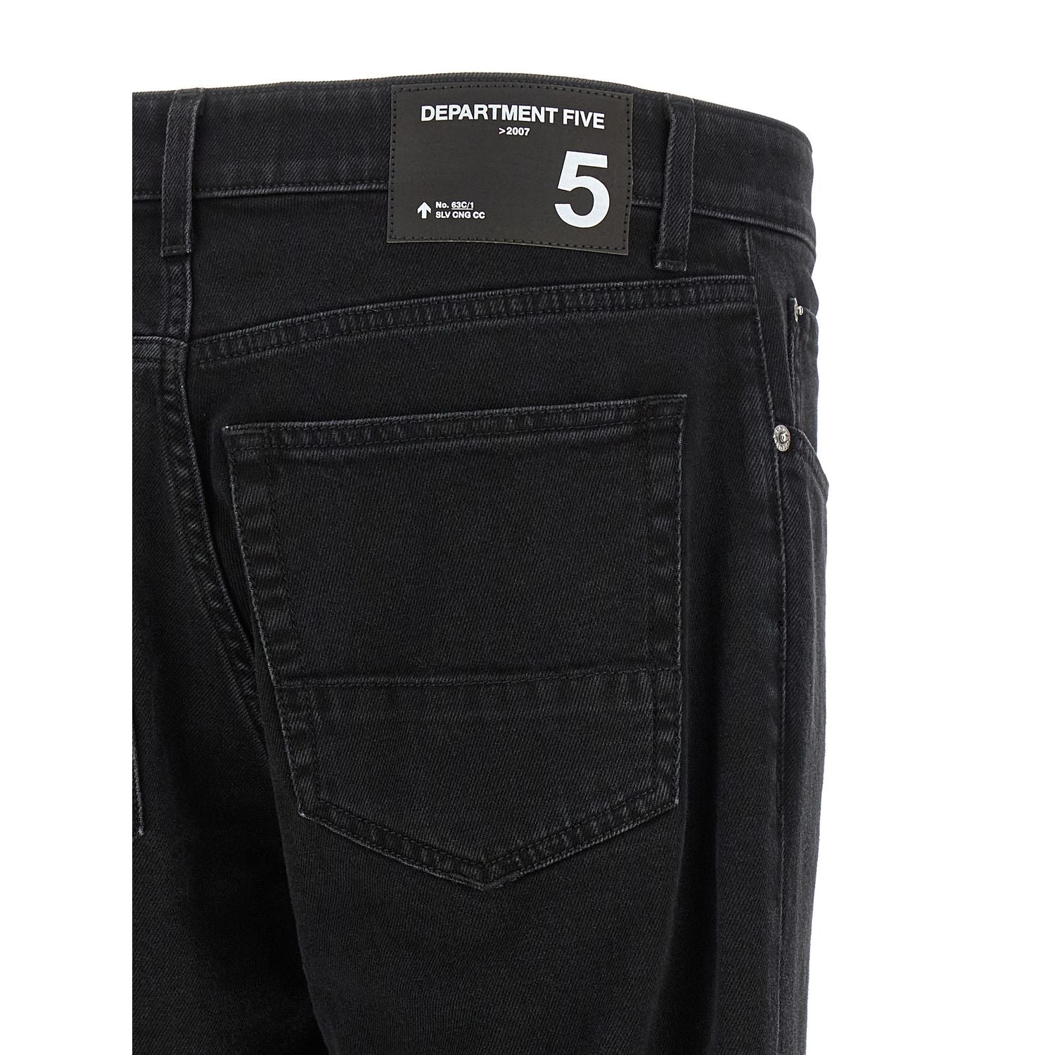 Department 5 Black Cotton Cropped Jeans